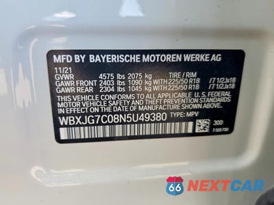 Zdjęcie 13 z 13 samochodu: 2022 BMW X1 SDRIVE28I VIN:WBXJG7C08N5U49380 - miniatura