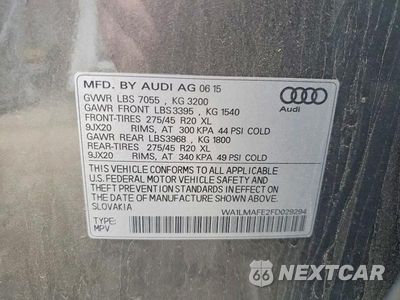 Zdjęcie 13 z 13 samochodu: 2015 AUDI Q7 TDI PREMIUM PLUS VIN:WA1LMAFE2FD029294 - miniatura