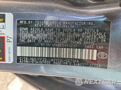 Zdjęcie 12 z 12 samochodu: 2014 TOYOTA CAMRY SE VIN:4T1BF1FK8EU401717 - miniatura