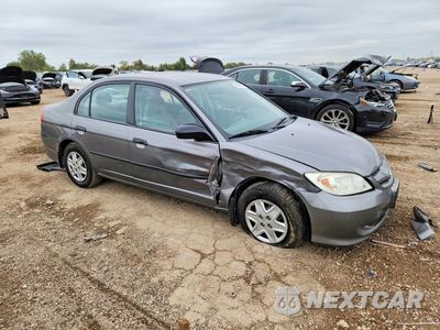 Czwarte zdjęcie samochodu z boku: 2005 HONDA CIVIC DX VP VIN:1HGES16365L005167 - miniatura