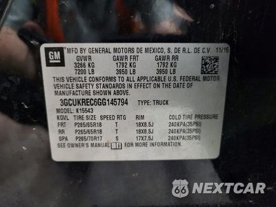 Zdjęcie 12 z 12 samochodu: 2016 CHEVROLET SILVERADO K1500 LT VIN:3GCUKREC6GG145794 - miniatura