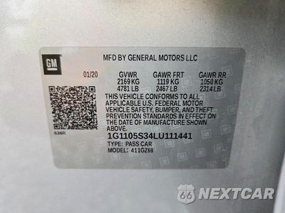 Zdjęcie 12 z 12 samochodu: 2020 CHEVROLET IMPALA PREMIER VIN:1G1105S34LU111441 - miniatura