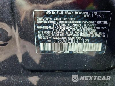 Zdjęcie 12 z 12 samochodu: 2017 SUBARU FORESTER 2.5I LIMITED VIN:JF2SJALC3HH433120 - miniatura