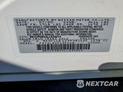 Zdjęcie 13 z 13 samochodu: 2020 NISSAN KICKS S VIN:3N1CP5BV4LL534014 - miniatura