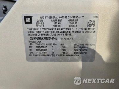 Zdjęcie 12 z 12 samochodu: 2013 CHEVROLET EQUINOX LT VIN:2GNFLNEKXD6244445 - miniatura