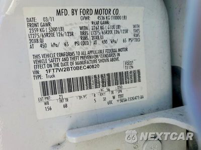 Zdjęcie 12 z 12 samochodu: 2011 FORD F250 SUPER DUTY VIN:1FT7W2BT0BEC40820 - miniatura