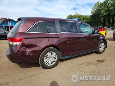 Trzecie zdjęcie samochodu z tyłu: 2014 HONDA ODYSSEY LX VIN:5FNRL5H20EB054425 - miniatura
