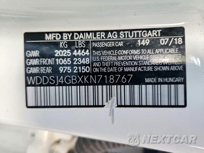 Zdjęcie 12 z 12 samochodu: 2019 MERCEDES-BENZ CLA 250 4MATIC VIN:WDDSJ4GBXKN718767 - miniatura