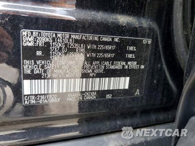 Zdjęcie 13 z 13 samochodu: 2020 TOYOTA RAV4 LE VIN:2T3F1RFV7LW097163 - miniatura