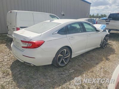 Trzecie zdjęcie samochodu z tyłu: 2018 HONDA ACCORD SPORT VIN:1HGCV1F35JA085520 - miniatura