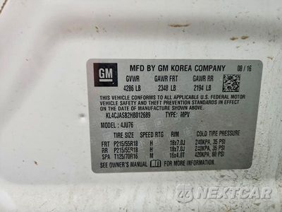 Zdjęcie 14 z 14 samochodu: 2017 BUICK ENCORE PREFERRED VIN:KL4CJASB2HB012689 - miniatura