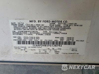 Zdjęcie 12 z 12 samochodu: 2015 FORD TAURUS SEL VIN:1FAHP2H85FG128793 - miniatura