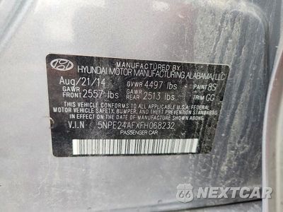 Zdjęcie 12 z 12 samochodu: 2015 HYUNDAI SONATA SE VIN:5NPE24AFXFH068232 - miniatura