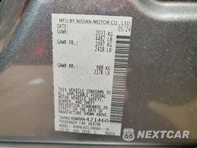 Zdjęcie 12 z 12 samochodu: 2024 NISSAN ALTIMA SV VIN:1N4BL4DW6RN421460 - miniatura