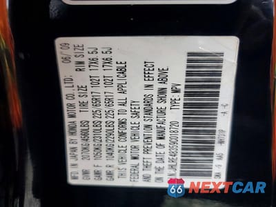 Zdjęcie 13 z 13 samochodu: 2009 HONDA CR-V LX VIN:JHLRE48359C018720 - miniatura