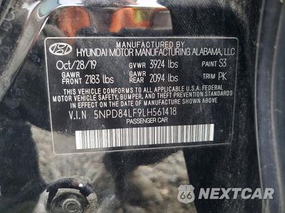 Zdjęcie 12 z 12 samochodu: 2020 HYUNDAI ELANTRA SEL VIN:5NPD84LF9LH561418 - miniatura