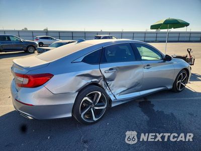 Trzecie zdjęcie samochodu z tyłu: 2020 HONDA ACCORD SPORT VIN:1HGCV1F34LA139215 - miniatura