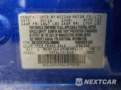 Zdjęcie 12 z 12 samochodu: 2016 NISSAN VERSA NOTE S PLUS VIN:3N1CE2CP2GL399092 - miniatura