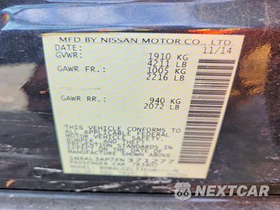 Zdjęcie 12 z 12 samochodu: 2015 NISSAN ALTIMA 2.5 S VIN:1N4AL3AP7FN371277 - miniatura