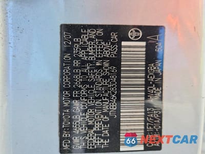 Zdjęcie 12 z 12 samochodu: 2008 TOYOTA CAMRY HYBRID VIN:JTNBB46K283048169 - miniatura