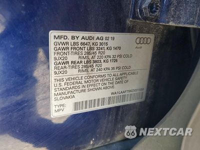 Zdjęcie 13 z 13 samochodu: 2019 AUDI Q7 PREMIUM PLUS VIN:WA1LAAF75KD031559 - miniatura