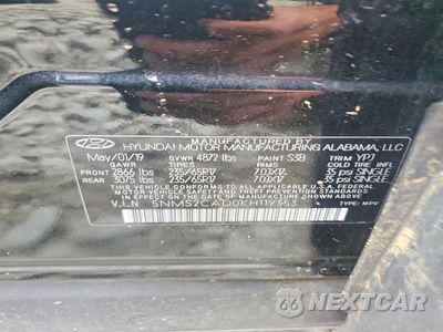 Zdjęcie 12 z 12 samochodu: 2019 HYUNDAI SANTA FE SE VIN:5NMS2CAD0KH119353 - miniatura