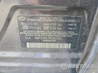 Zdjęcie 12 z 12 samochodu: 2009 HYUNDAI SONATA LIMITED VIN:5NPEU46C19H467303 - miniatura