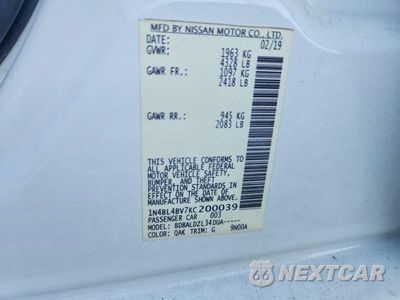 Zdjęcie 12 z 12 samochodu: 2019 NISSAN ALTIMA S VIN:1N4BL4BV7KC200039 - miniatura