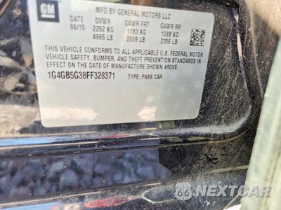 Zdjęcie 12 z 12 samochodu: 2015 BUICK LACROSSE VIN:1G4GB5G38FF328371 - miniatura