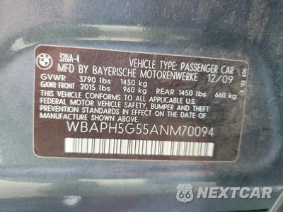 Zdjęcie 12 z 12 samochodu: 2010 BMW 328 I SULEV VIN:WBAPH5G55ANM70094 - miniatura