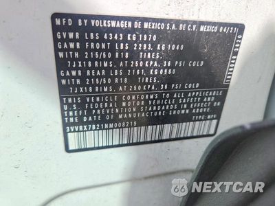 Zdjęcie 13 z 13 samochodu: 2022 VOLKSWAGEN TAOS SE VIN:3VVRX7B21NM008219 - miniatura