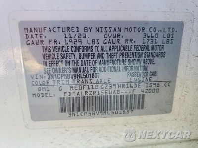 Zdjęcie 12 z 12 samochodu: 2024 NISSAN KICKS S VIN:3N1CP5BV9RL501857 - miniatura