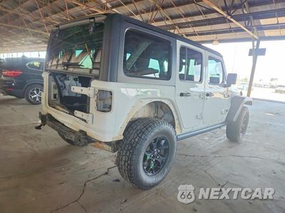 Trzecie zdjęcie samochodu z tyłu: 2022 JEEP WRANGLER UNLIMITED SPORT VIN:1C4HJXDG7NW223592 - miniatura