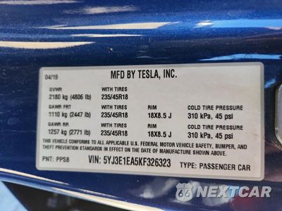 Zdjęcie 13 z 13 samochodu: 2019 TESLA MODEL 3 VIN:5YJ3E1EA5KF326323 - miniatura