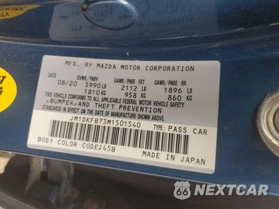 Zdjęcie 12 z 12 samochodu: 2021 MAZDA CX-3 SPORT VIN:JM1DKFB73M1501540 - miniatura