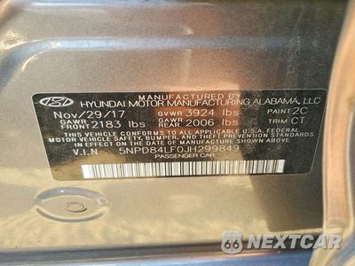 Zdjęcie 13 z 13 samochodu: 2018 HYUNDAI ELANTRA VALUE EDITION VIN:5NPD84LF0JH299849 - miniatura