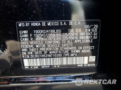 Zdjęcie 13 z 13 samochodu: 2027 HONDA HR-V SPORT VIN:3CZRZ1H52VM710289 - miniatura
