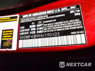 Zdjęcie 14 z 14 samochodu: 2017 MERCEDES-BENZ C 300 VIN:55SWF4JB9HU190103 - miniatura
