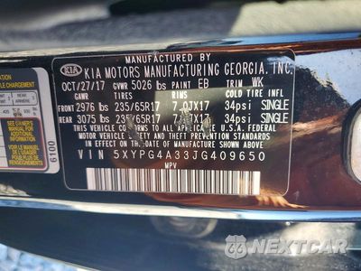 Zdjęcie 12 z 12 samochodu: 2018 KIA SORENTO L VIN:5XYPG4A33JG409650 - miniatura