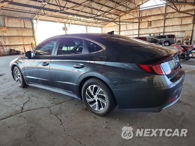 Drugie zdjęcie samochodu z przodu: 2021 HYUNDAI SONATA HYBRID BLUE VIN:KMHL24JJ4MA030023 - miniatura