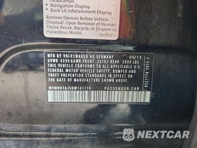 Zdjęcie 12 z 12 samochodu: 2013 VOLKSWAGEN GTI VIN:WVWHV7AJ5DW141119 - miniatura