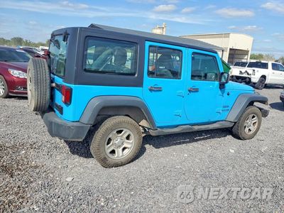 Trzecie zdjęcie samochodu z tyłu: 2018 JEEP WRANGLER UNLIMITED SPORT VIN:1C4BJWKG8JL853281 - miniatura