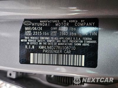 Zdjęcie 12 z 12 samochodu: 2024 HYUNDAI ELANTRA LIMITED VIN:KMHLN4DJ7RU108710 - miniatura