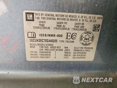 Zdjęcie 12 z 12 samochodu: 2014 CHEVROLET SILVERADO K1500 LTZ VIN:3GCUKSEC7EG449205 - miniatura
