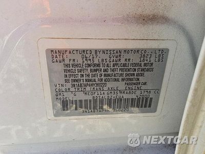 Zdjęcie 12 z 12 samochodu: 2017 NISSAN SENTRA SV VIN:3N1AB7AP4HY360220 - miniatura