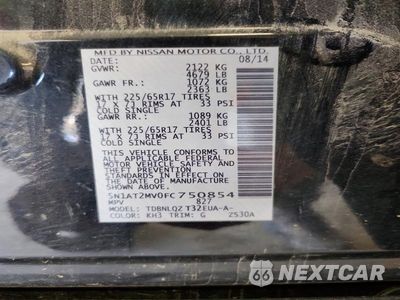 Zdjęcie 13 z 13 samochodu: 2015 NISSAN ROGUE SV VIN:5N1AT2MV0FC750854 - miniatura