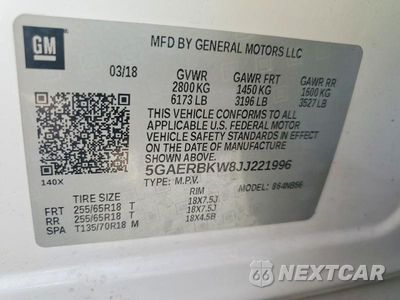 Zdjęcie 13 z 13 samochodu: 2018 BUICK ENCLAVE ESSENCE VIN:5GAERBKW8JJ221996 - miniatura