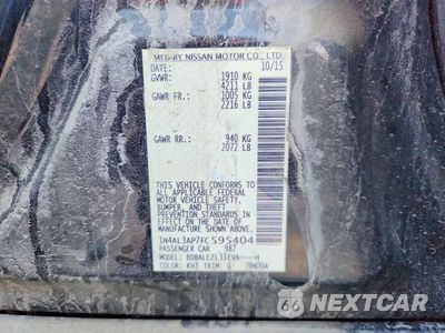 Zdjęcie 12 z 12 samochodu: 2015 NISSAN ALTIMA 2.5 S VIN:1N4AL3AP7FC595404 - miniatura