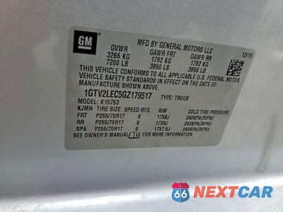 Zdjęcie 13 z 13 samochodu: 2016 GMC SIERRA K1500 VIN:1GTV2LEC5GZ179517 - miniatura