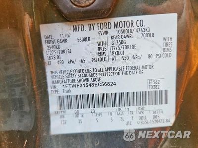 Zdjęcie 14 z 14 samochodu: 2008 FORD F350 SRW SUPER DUTY VIN:1FTWF31548EC56824 - miniatura